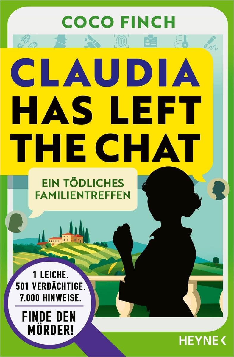 Claudia has left the Chat: Ein tödliches Familientreffen - (Deutsche Ausgabe) Keine Namenslisten: Das Rätselbuch mit ganz neuem Twist für alle Fans von 'The Killer isn`t Alice' und 'Murdoku'