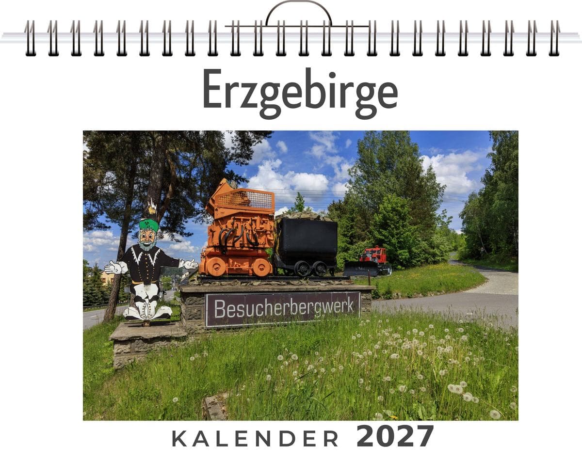 Erzgebirge: (Wandkalender 2027, Kalender DIN A4 quer, Monatskalender im Querformat mit Kalendarium, das perfekte Geschenk)