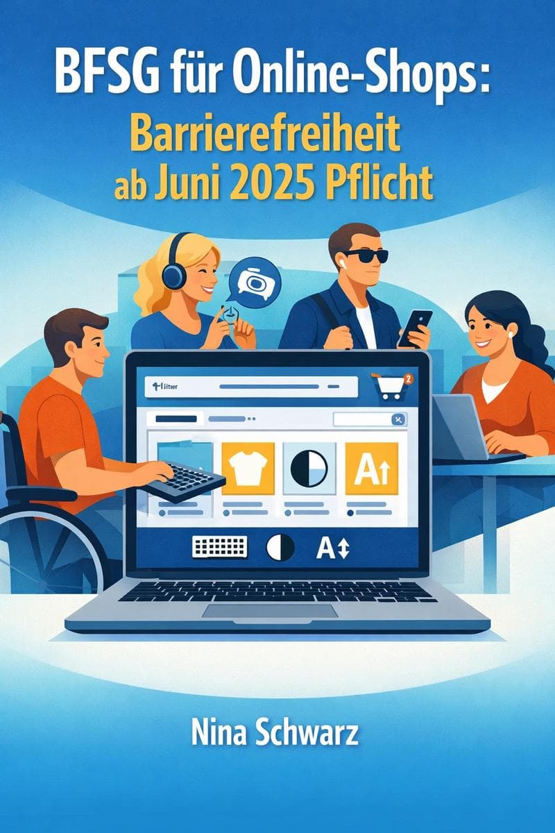 BFSG für Online-Shops: Barrierefreiheit ab Juni 2025 Pflicht: Wie Sie Ihren Online-Shop rechtzeitig BFSG- und WCAG-konform machen und ab 2025 rechtssicher weiter verkaufen