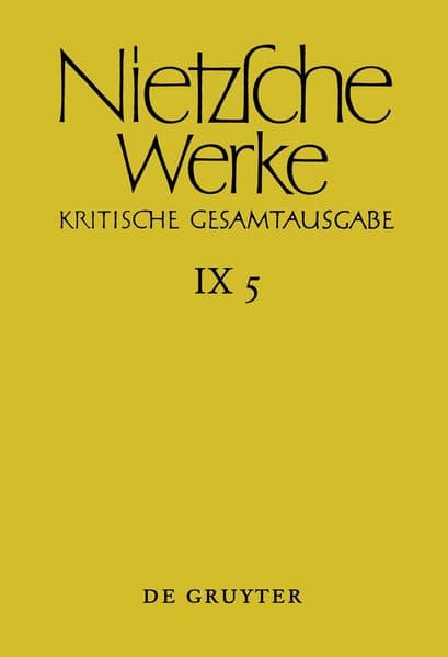 Nietzsche Werke, Band 5, Arbeitsheft W I 8: Faksimiles d. Manuskripte auf CD
